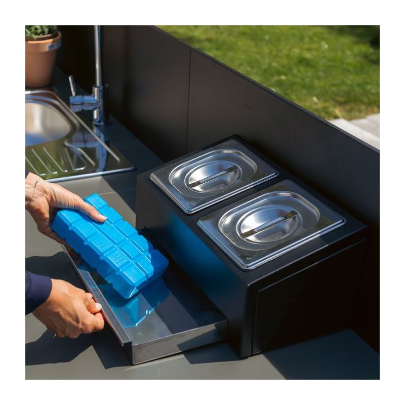 Crédence MODULO 40cm - 2 bacs inox réfrigérés - 3224780044307