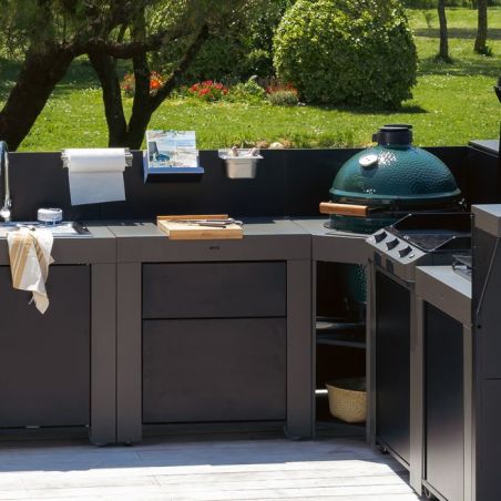 Tiroirs MODULO Noir 60cm Acier galvanisé Extérieur 3224780044437