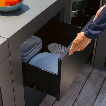 Tiroirs MODULO Noir 60cm Acier galvanisé Extérieur 3224780044437