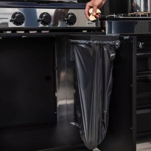 Support Sac Poubelle MODULO Noir 30cm 50L 3224780043416