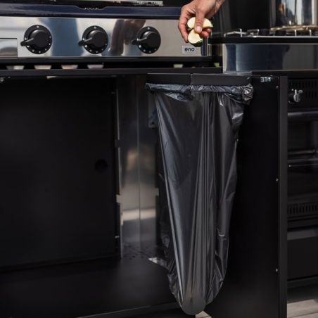 Support Sac Poubelle MODULO Noir 30cm 50L 3224780043416