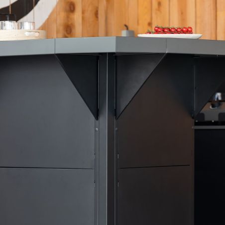 Cornière d'angle Modulo Félix Noir Acier 115cm 3224780043829