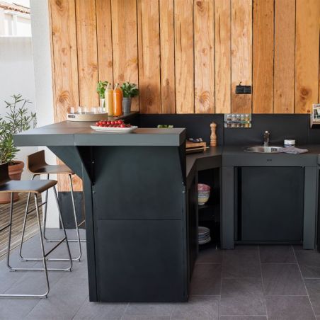 ENO MODULO Kit comptoir 60-Gris cargo Acier 60cm Bar