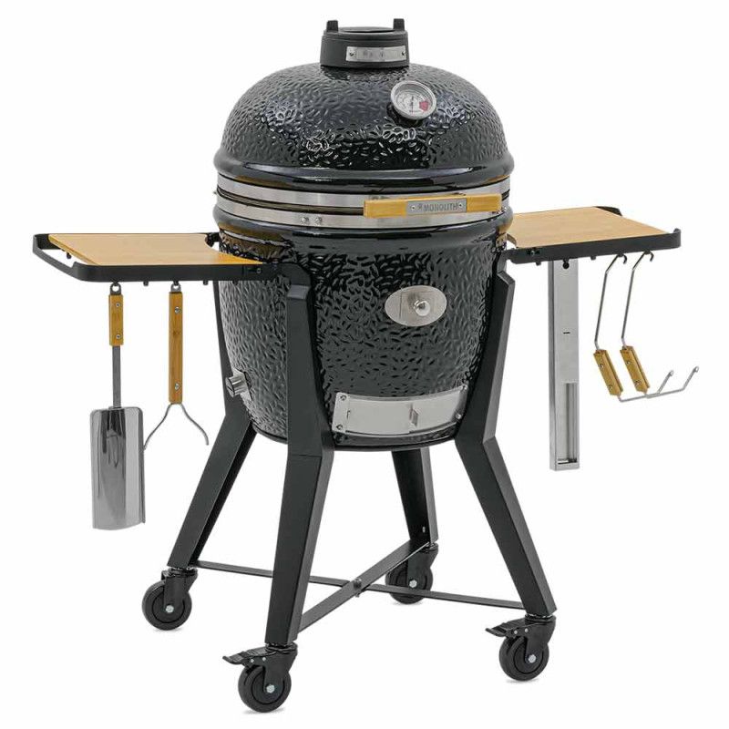 Barbecue Kamado Monolith TWO.66 sur chariot Noir 52 cm