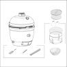 Barbecue Kamado Monolith TWO.66 sur chariot Noir 52 cm