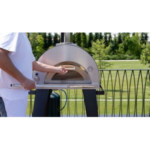 Four pizza OVENHEAT bois LUX 2 - Gris + Pelle à pizzas