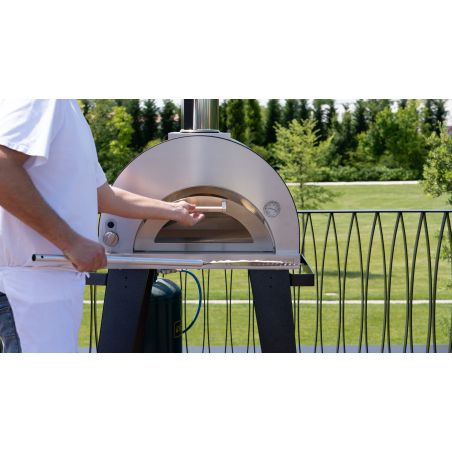 Four pizza OVENHEAT bois LUX 2 - Gris + Pelle à pizzas