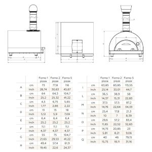 Four pizza OVENHEAT bois LUX 5 - Gris + Pelle à pizzas