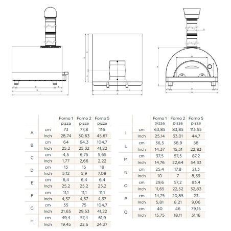 Four pizza OVENHEAT bois LUX 5 - Gris + Pelle à pizzas