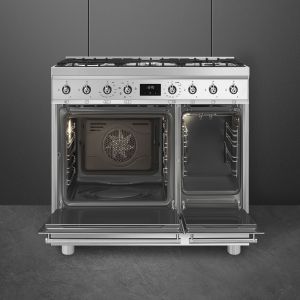 Piano de cuisson SMEG C92GMX2 90 cm inox - Double four gaz multifonction