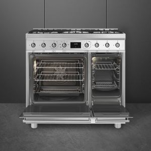 Piano de cuisson SMEG C92GMX2 90 cm inox - Double four gaz multifonction