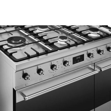Piano de cuisson SMEG C92GMX2 90 cm inox - Double four gaz multifonction