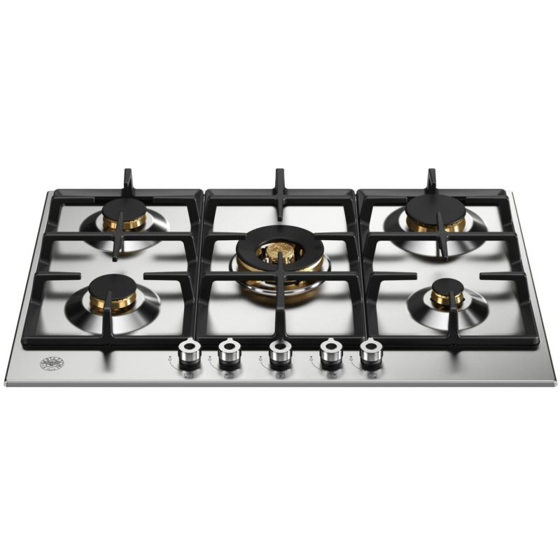 Plaque de cuisson gaz BERTAZZONI Professional 5 brûleurs 75 cm Inox P755CPROX