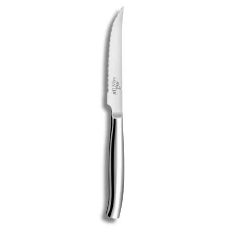 Coffret 6 Couteaux à Steak Forgés Tout Inox Lame Crantée 11 cm Saint Germain Lion Sabatier