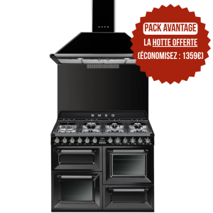 Ensemble pack piano de cuisson + hotte + crédence SMEG| Cuisinières grande largeur