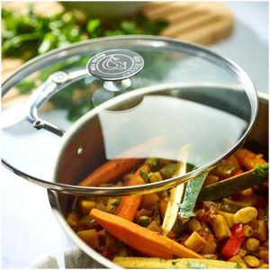 Couvercle en verre De Buyer ALCHIMY Ø 28 cm | Inox & verre trempé