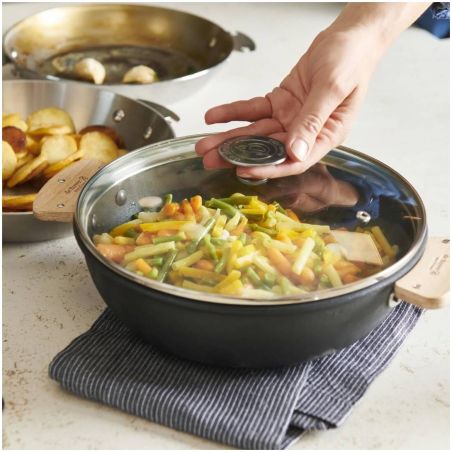 Couvercle en verre De Buyer ALCHIMY Ø 32 cm | Inox & verre trempé