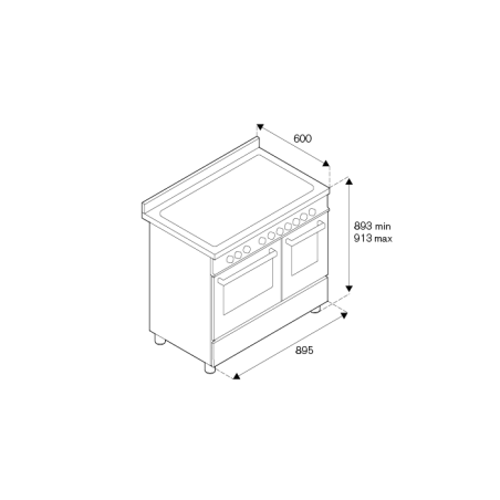Piano de cuisson BERTAZZONI Mixte Professional 90 cm 2 fours Mixte
