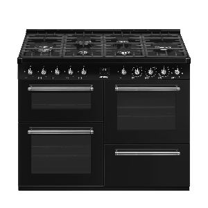 Piano de cuisson SMEG Concerto 90x60 cm 5 feux gaz Noir | CX93GMBL