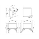Centre de cuisson SMEG 90 cm four en hauteur Induction "Victoria"
