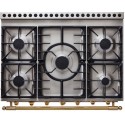  La Cornue ALBERTINE 90cm mixte bleu paris cuivre brillant et inox satiné