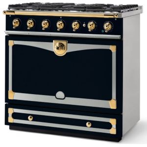 Piano de cuisson La Cornue ALBERTINE 90cm mixte Bleu Marine Laiton