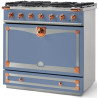  La Cornue ALBERTINE 90cm mixte bleu paris cuivre brillant et inox satiné