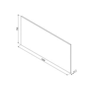 Crédence Smeg  100cm inox KIT1A2PY-81