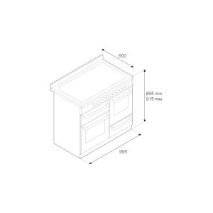 Piano de cuisson BERTAZZONI Mixte 100cm Professional Series