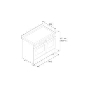 Piano de cuisson BERTAZZONI Induction 100 cm Professional Series