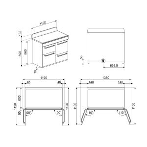 Piano de cuisson 110 cm, "Victoria"  TR4110