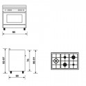 Cuisinière 90cm double four GLEM GX960CQIX