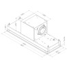 Groupe filtrant plafonnier Novy PURE' LINE 120cm Blanc