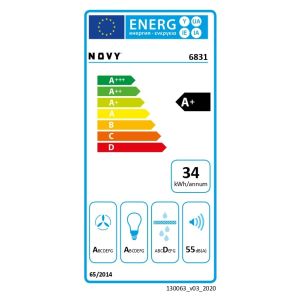 Groupe filtrant plafonnier Novy MINI PURE' LINE D6831 90 cm BLANC