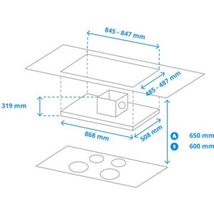 Groupe filtrant plafonnier Novy MINI PURE' LINE D6831 90 cm BLANC