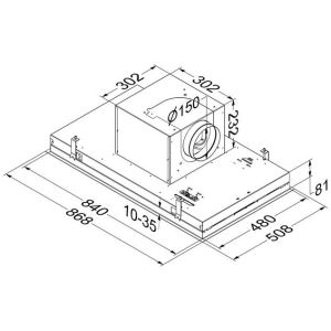 Groupe filtrant plafonnier Novy MINI PURE' LINE D6830 90cm