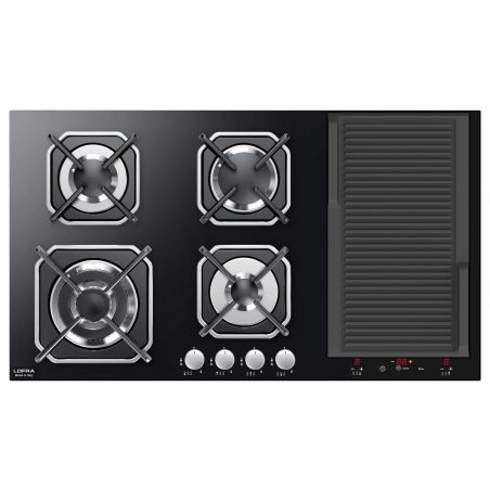 Plaque de cuisson Dione HGN9G2I Lofra avec plancha nervurée 