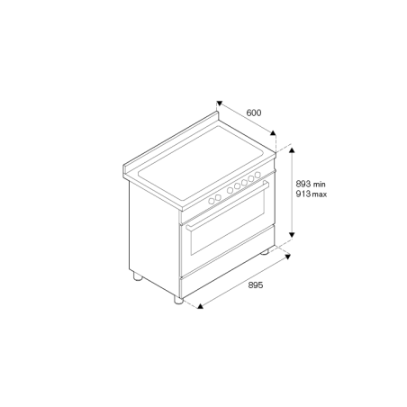 Piano de cuisson BERTAZZONI Professional 90 cm 1 four Mixte