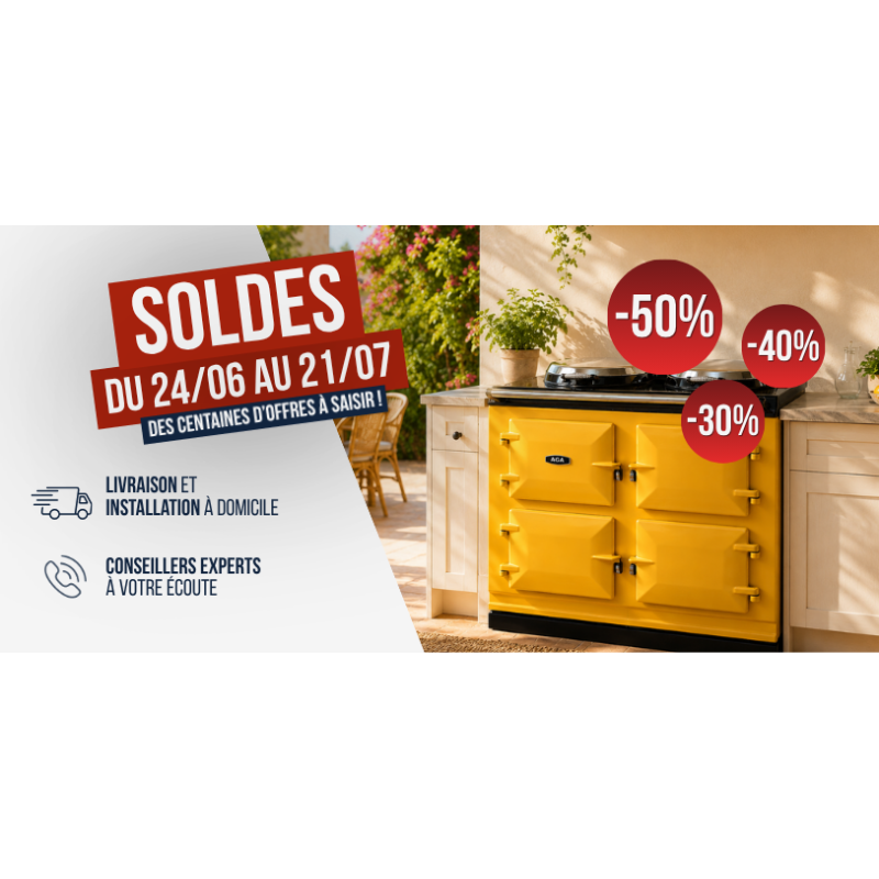 Soldes d'été 2026 - Offres limitées sur nos pianos de cuisson
