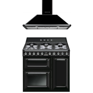 Ensemble Piano de cuisson + Hotte SMEG Victoria 90 cm Mixte