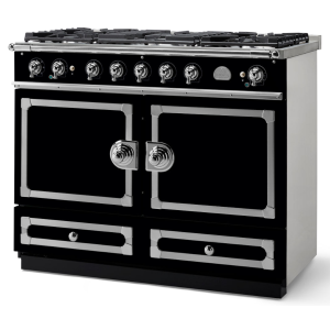 Piano de cuisson La Cornue CORNUFÉ 110cm Noir brillant / Nickel inox satiné