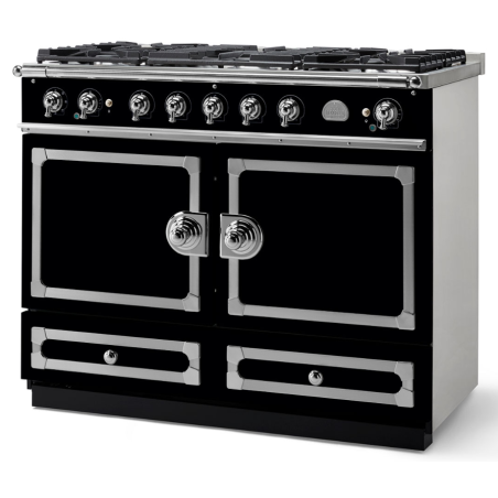 Piano de cuisson La Cornue CORNUFÉ 110cm Noir brillant / Nickel inox satiné