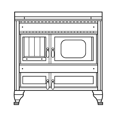 Cuisiniere à bois Légende ARCHAMBAUD F-90-B - 90cm