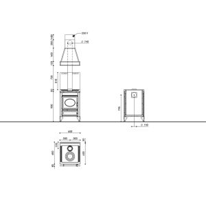 Cuisiniere à bois Légende ARCHAMBAUD F-60-B - 60cm