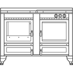 Cuisinière à bois ARCHAMBAUD Légende F-120-M - 120cm