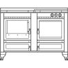 Cuisinière à bois ARCHAMBAUD Légende F-120-M - 120cm