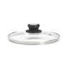Couvercle DE BUYER en verre cerclé inox avec bouton bakélite/inox