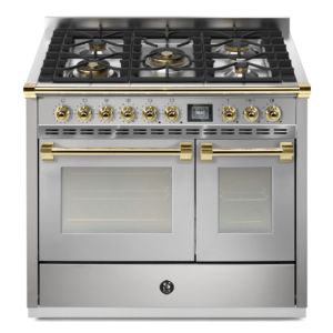 Piano de cuisson STEEL ASCOT 100 cm combi-steam - 5 FEUX GAZ 4M