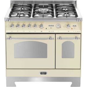Piano de cuisson Lofra DOLCEVITA 90cm Mixte 2 fours dont 1 gaz Ivoire Chrome