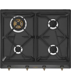 Plaque de cuisson encastrable SMEG Coloniale 60 cm gaz gris anthracite